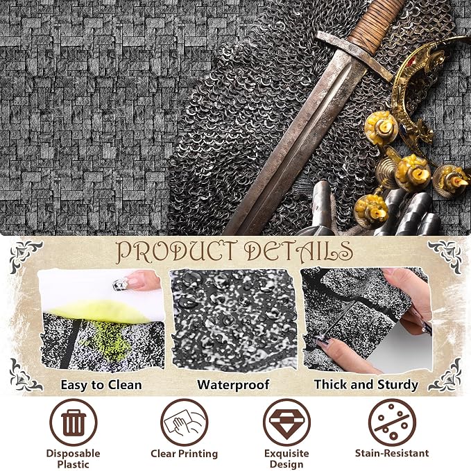 Kochorie 300 Ft X 54 Inch Stone Wall Tablecloth Roll - Image 3