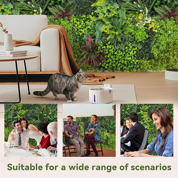 Artificial Grass Wall Boxwood Plant Panel: 20"x20" UV Resistant Green Leaves - Image 6