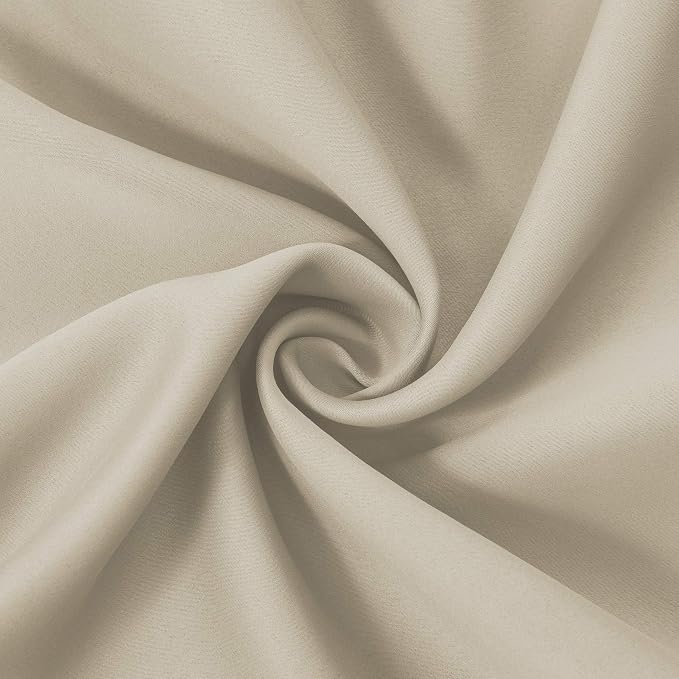LEMOMO Light Beige Thermal Blackout Curtains/42 x 84 Inch/Set of 2 Panels Room - Image 5