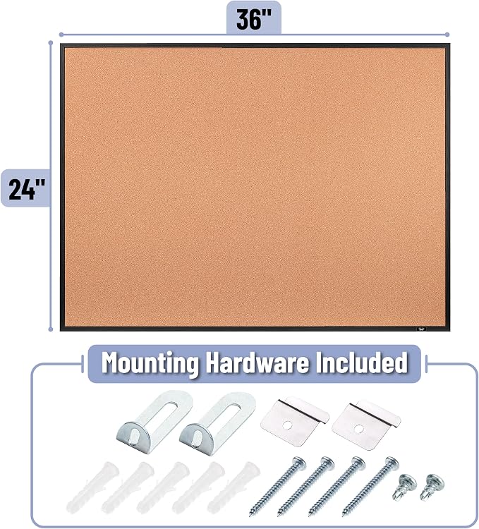 Mr. Pen- Cork Notice Board, 36 X 24 Inches, Cork Bulletin Board - Image 2