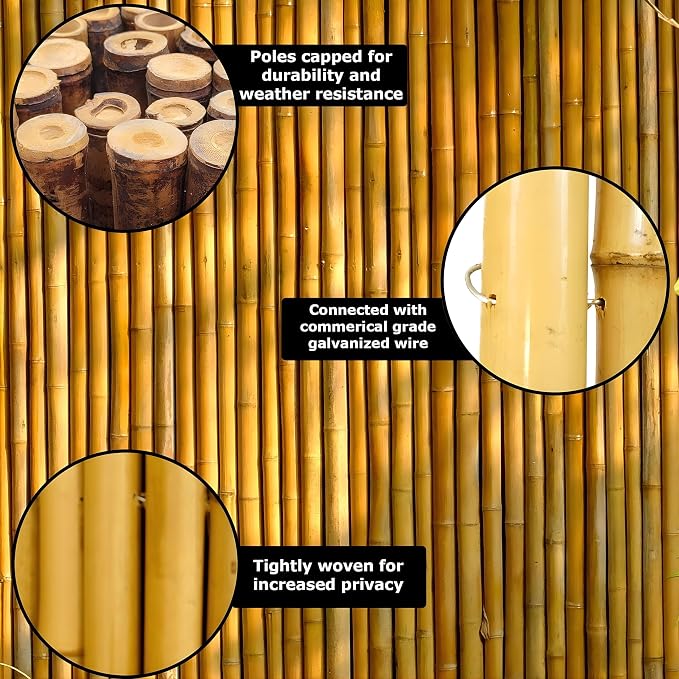 FOREVER BAMBOO Natural Bamboo Fencing Decorative Rolled Fence Panel 0.75 in D x - Image 13