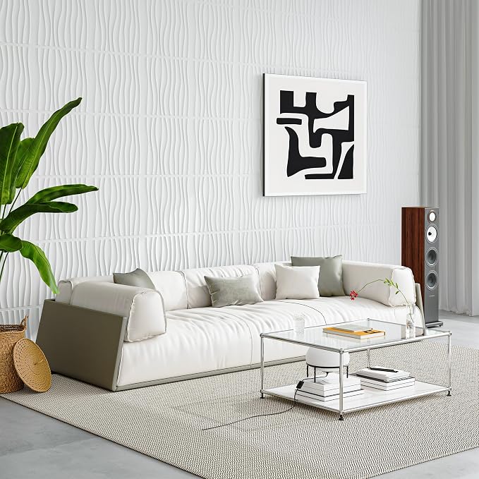 Art3d 12 Pack 3D Wave Design Wall panels 19.7"x19.7" PVC Panel - Image 6
