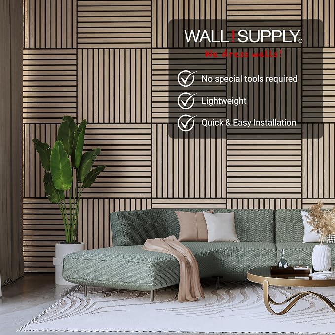 Wall!Supply 3D Soundproof Wall Panels – Acoustic Natural Oak Finish – EPS Foam - Image 3