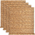 DoubleFill 4 Pcs Bamboo Shades Outdoor Reed Roll Up Blinds 48" W x 72" H by DoubleFill