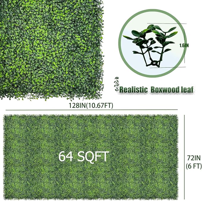 Artificial Ivy Privacy Fence Screen, Backyard Greenery Wall Backdrop Decor - Image 2