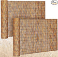 Barydat 2 Pcs 6 x 16.4 ft Reed Fence Roll, 85% Shade Bamboo Privacy Screen by home