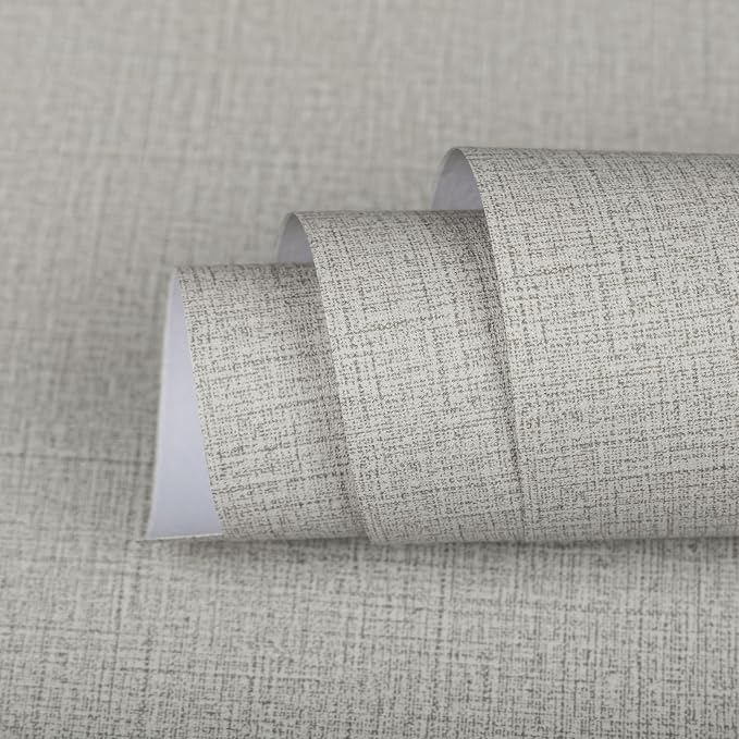 TANONE Contact Paper Peel and Stick, Grasscloth Wallpaper Adhesive Removable by TANONE