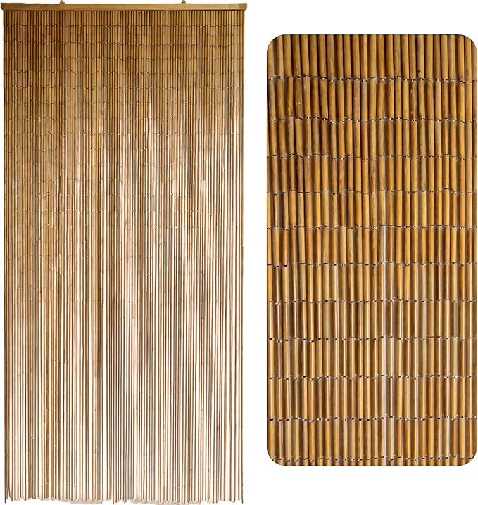 Vietbud Décor Natural Bamboo Beaded Curtains by VIETBUDDECOR