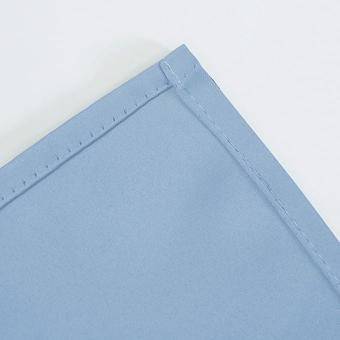 LEMOMO Blackout Curtains 66 x 95 inch/Sky Blue Curtains Set of 2 Panels/Thermal - Image 8