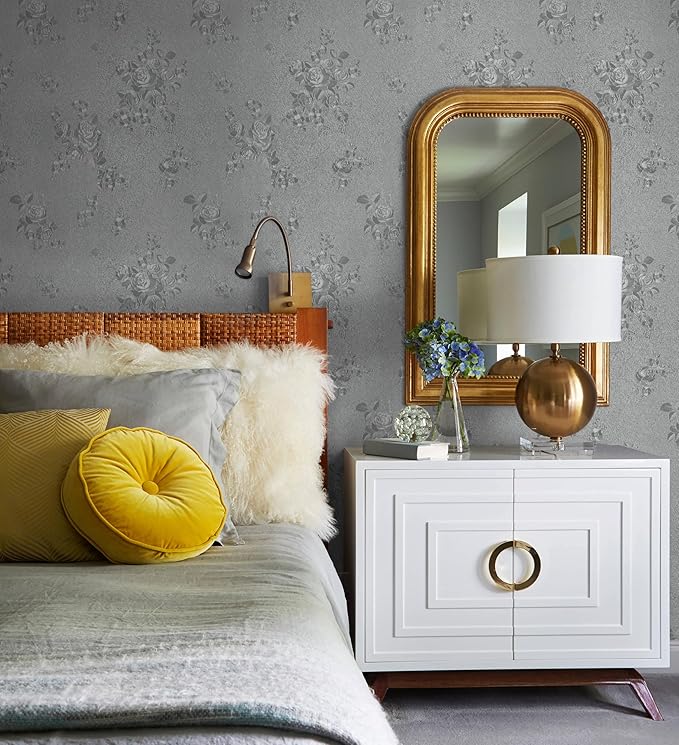 Erfoni 78.7"x17.7" Grey Contact Paper Gray Peel and Stick Wallpaper Thicken - Image 5