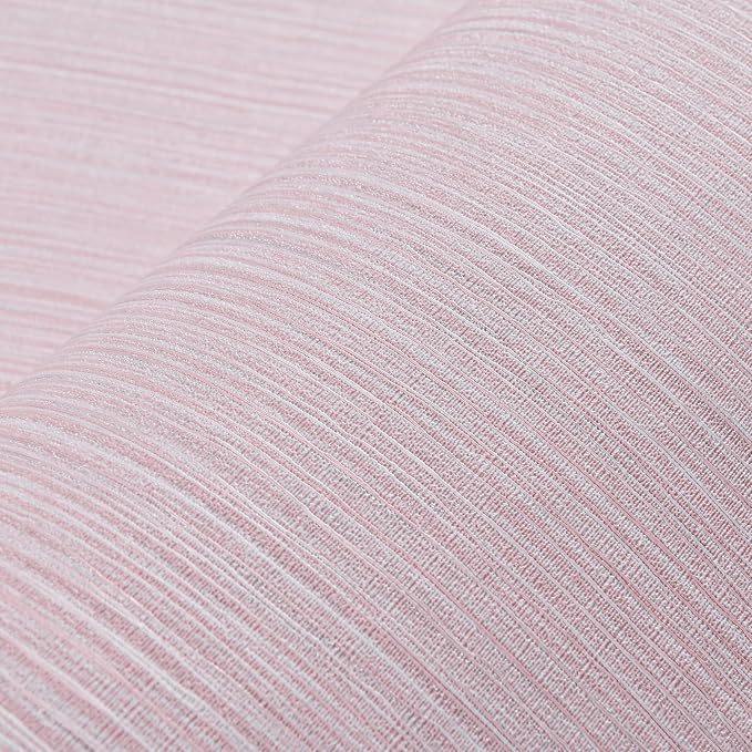 Haimin Grasscloth Wallpaper Textured 24in X 393in Fabric Contact Paper Pink - Image 5
