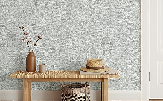 Fabric Grasscloth Texture Self-Adhesive Wallpaper Linen Peel and Stick - Image 7