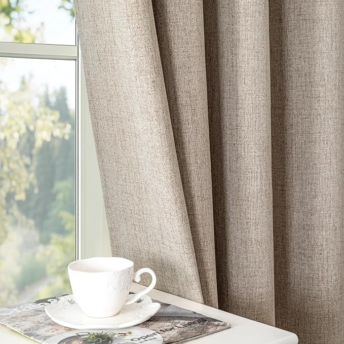 IGEMAEVE Linen Blackout Curtains 108 Inches Long - Image 9
