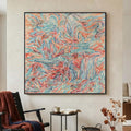 Extra Large Framed Colorful Abstract Wall Art by Cuspin