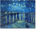 1 KINGO Van Gogh Canvas Wall Art: Starry Night over the Rhône Oil Painting by 1KINGO