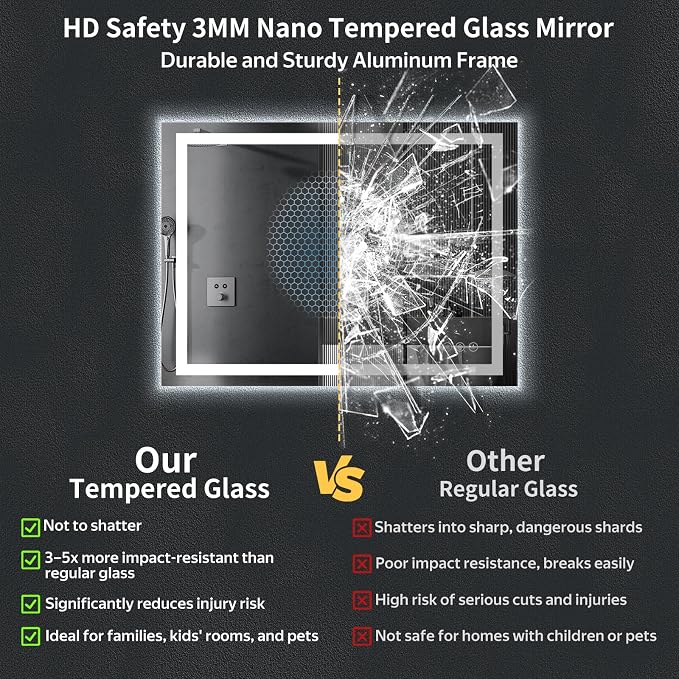 48"x36" LED Bathroom Mirror - Image 5