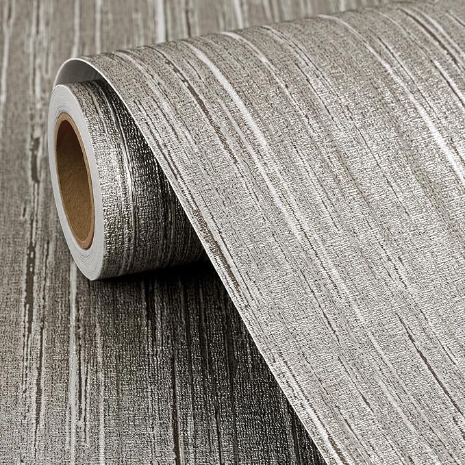 FunStick 16"x240" Vintage Textured Brown Taupe Wallpaper Peel and Stick - Image 7