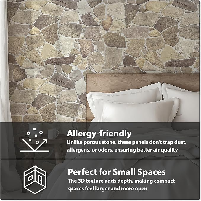 CONCORD WALLCOVERINGS ™ 10 Pack 3D Faux Brick Wall Panels, Lightweight 38.7" x - Image 5