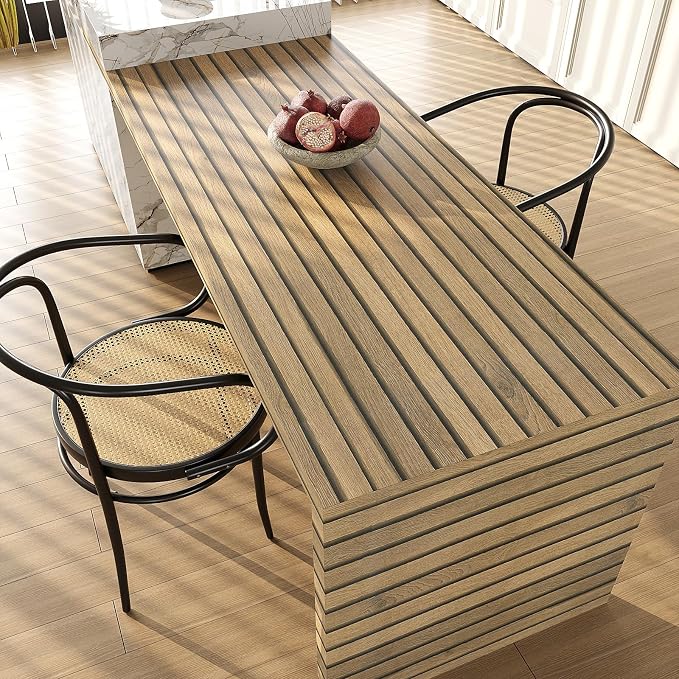 VEELIKE Natural Oak Wood Slat Wallpaper Peel and Stick Light Wood Panel Look - Image 6
