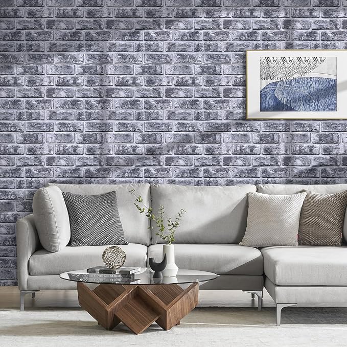 COMSTICKC 3D Faux Brick Wall Panels Peel and Stick, Small Size Thin PVC - Image 7