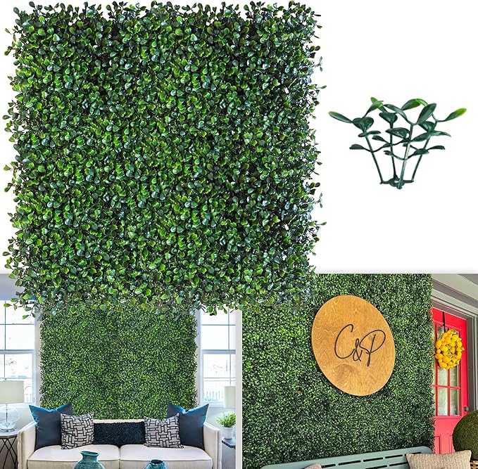 ODTORY Artificial Grass Wall Panel Backdrop, 10 X 10 in 25P UV-Anti Greenery by ODTORYHOME