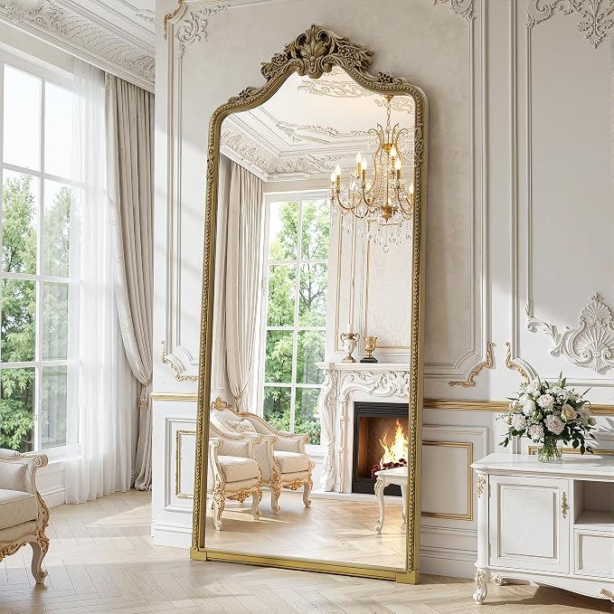 71"x32"Arched Full Length Floor Mirror, Full Body Mirrors by WISSMILESHOME