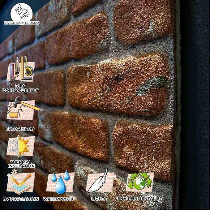 IZODEKOR 3D Wall Panels Brick Effect - Image 3