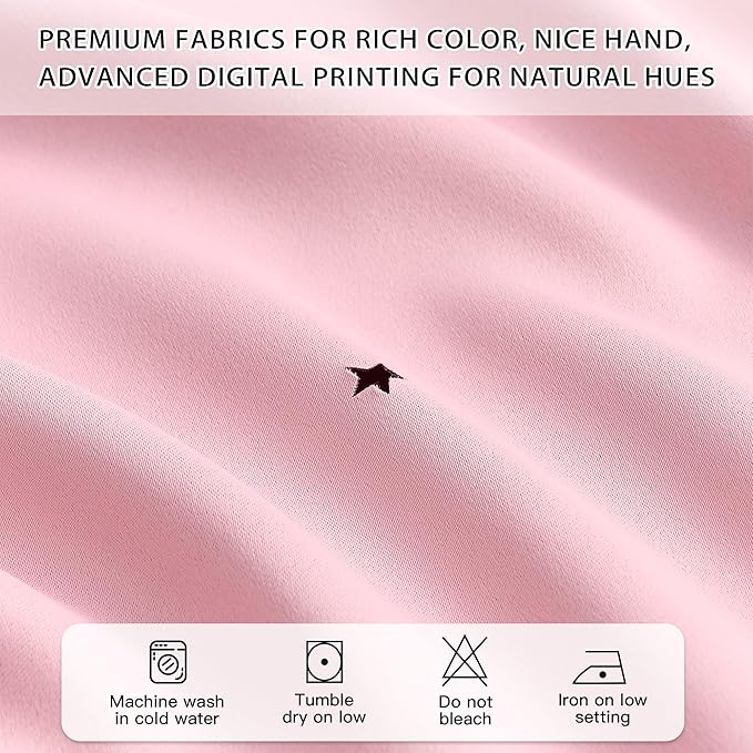 XiDi Pink Curtains for Bedroom, Girls Room Blackout Curtains, Kids Room - Image 5