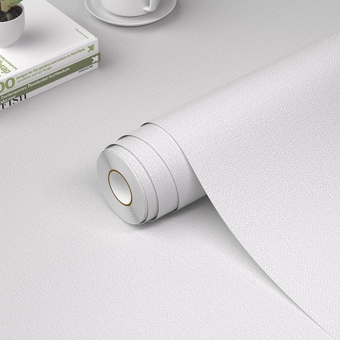 WADILE Grasscloth Peel and Stick Wallpaper 15.7in x 787.4in, Textured Contact by WADILE