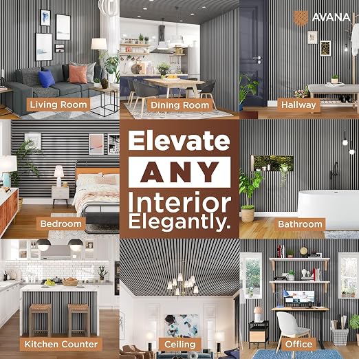 Avana Acoustic Wood Wall Panels – 93.2x11.25 Inch Panels – Fits 94x12 Layout – - Image 3