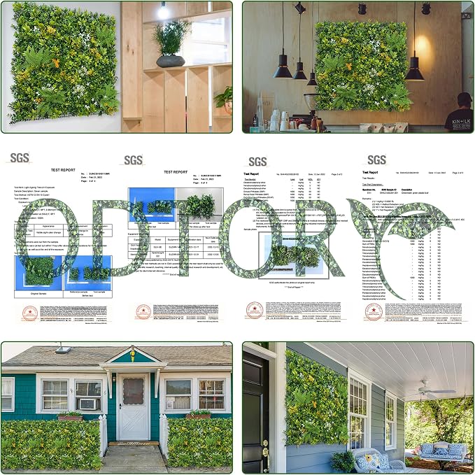 ODTORY Artificial Boxwood Hedges Panels Roll:54'' x 120'' UV-Anti Faux - Image 5