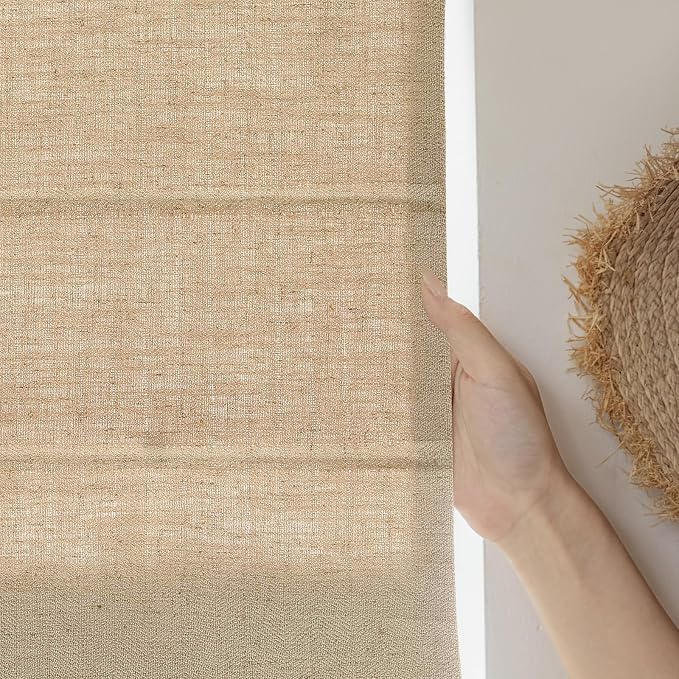 DEJAVU Cordless Linen Roman Shades - Image 3