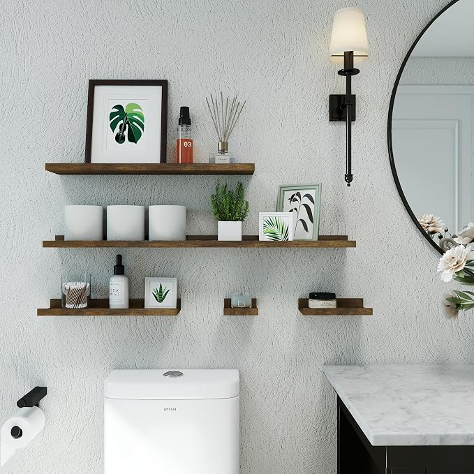 Floating Shelves for Wall Decor, Long Wall Mounted Storage Shelf for Bedroom - Image 4