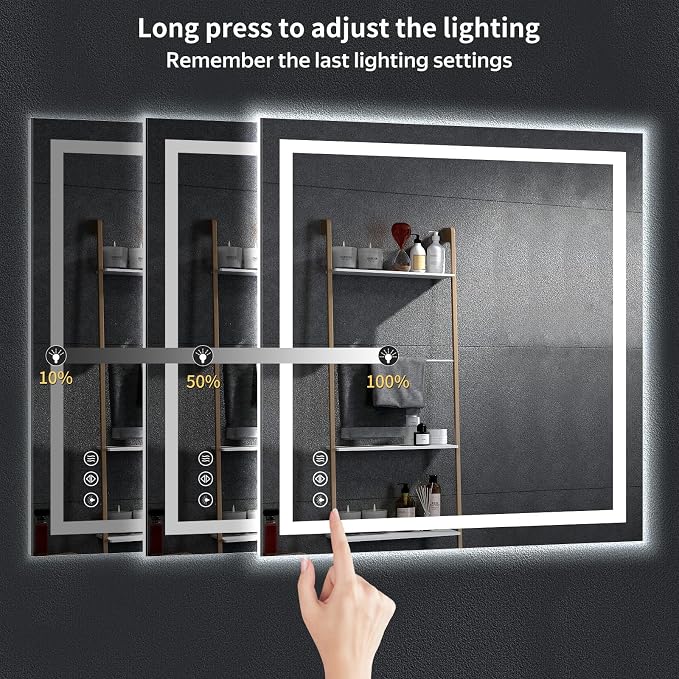 40"x40" LED Bathroom Mirror - Image 6