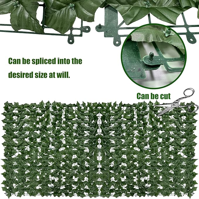 Artificial Ivy Privacy Fence Screen, 128 "x 48" Anti-Ultraviolet Artificial - Image 4