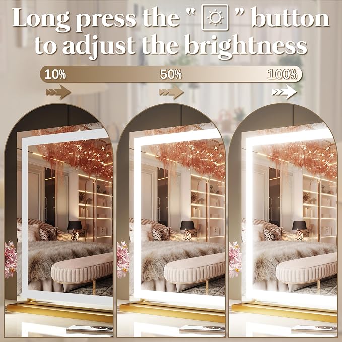 FENNIO Vanity Mirror with Lights 32"x22", Lighted Makeup Mirror, Large Vanity - Image 3