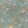 Laatse Green Floral Wallpaper Peel and Stick Bird Wallpaper 17.5" x 196.8" by Laatse
