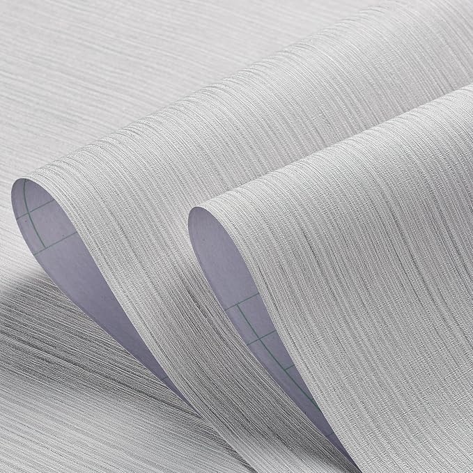 Haimin Grasscloth Wallpaper Textured 24in X 393in Fabric Contact Paper Wall - Image 5