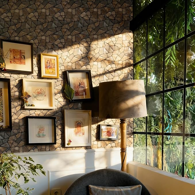 3D Self Adhesive Wall Panels, PVC Tiles Backsplash DIY Brick Wallpaper Tile - Image 5