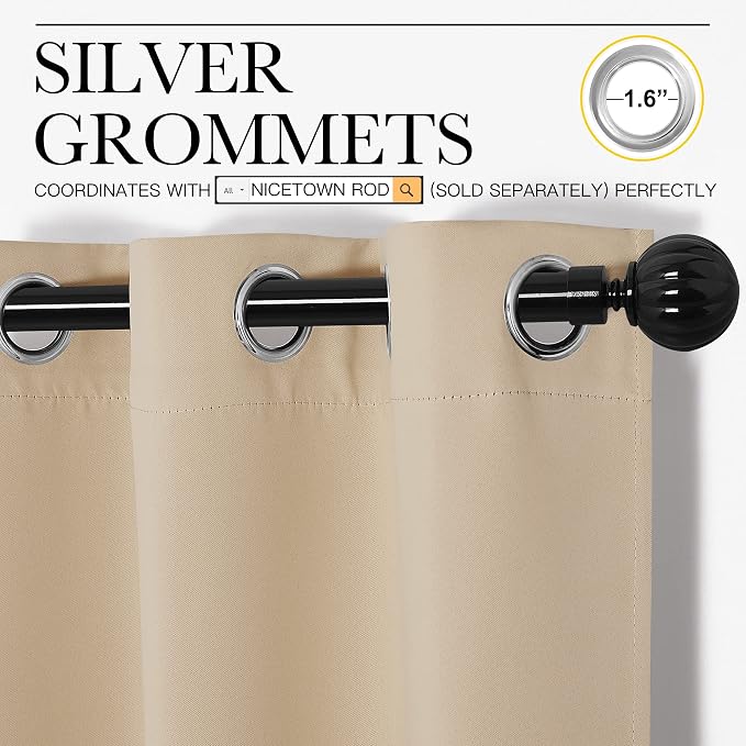 NICETOWN Blackout Draperies Curtains Panels - Image 3