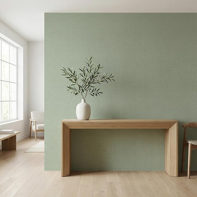 WADILE Grasscloth Peel and Stick Wallpaper 15.7in x 78.7in, Textured Contact - Image 3
