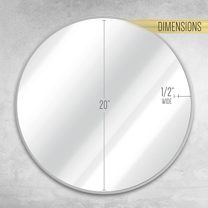 HBCY Creations Small Round Mirror, Living Room and More, Modern Minimalist - Image 6