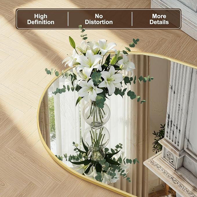 FICTOR Bathroom Mirror for Wall, Arched Vanity Bathroom Mirror for Over Sink - Image 4