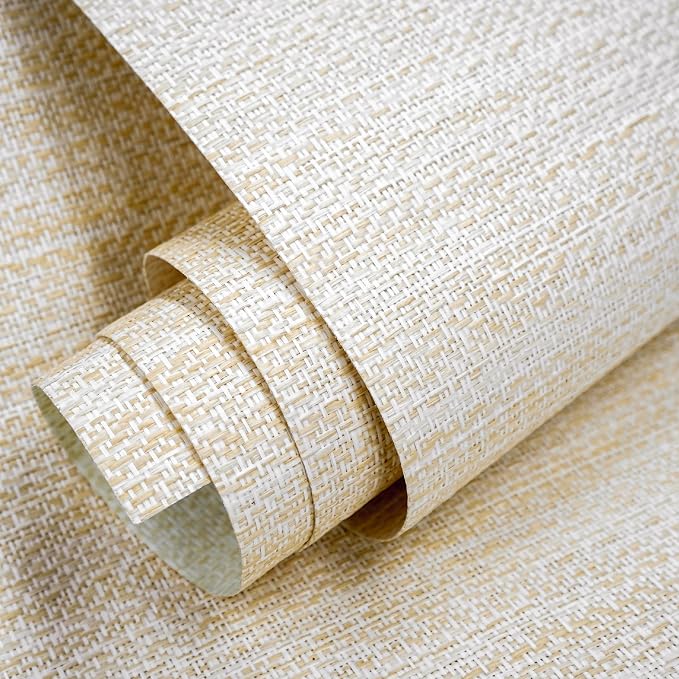 Ansehan Wallcovering W1321 Oxford Collection 36" W x 8 Yard L, Natural Paper by Ansehan
