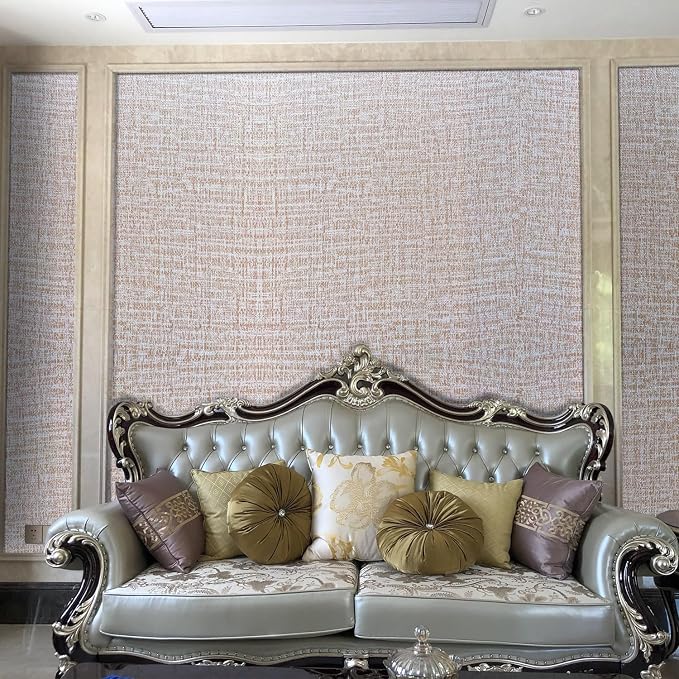 Yancorp 24"x197" Textured Fabric Peel and Stick Wallpaper - Image 4
