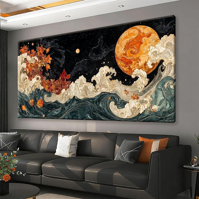 Large Wall Art For Living Room Boho Abstract Modern Wall Artwork Prints by Suconvng
