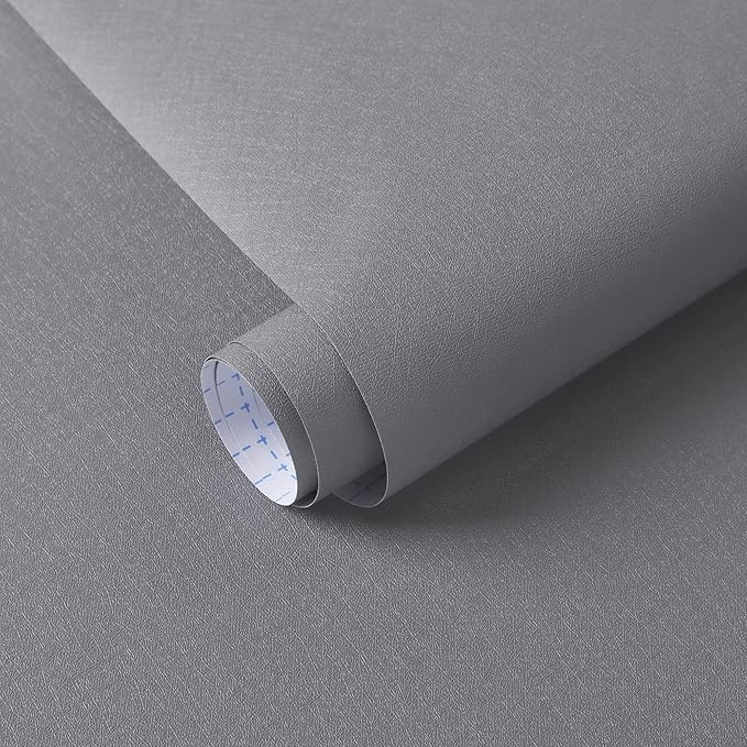 Dimoon 17.7''x118'' Peel and Stick Wallpaper Grey Contact Paper by DIYYOURMOON