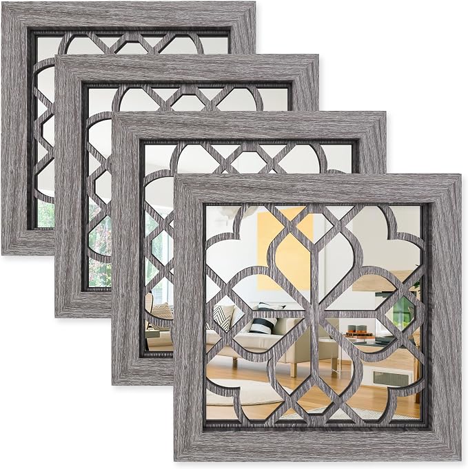 Set of 4 Boho Wall Mirrors by HMANGE