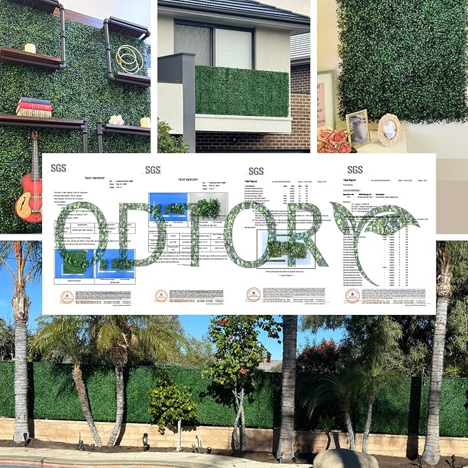 ODTORY Artificial Grass Wall Panels, 24 x 16 in 24P UV-Resistant Faux Boxwood - Image 6