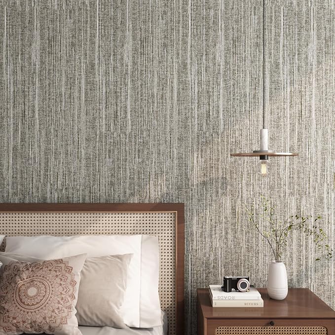 FunStick 16"x240" Vintage Textured Brown Taupe Wallpaper Peel and Stick - Image 6
